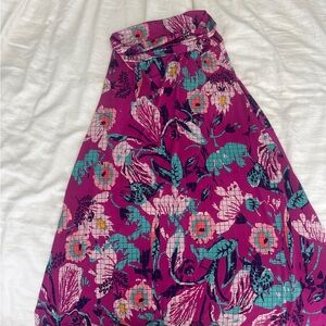 LuLaRoe Pink and Blue Maxi A-Line Skirt Resort Wear